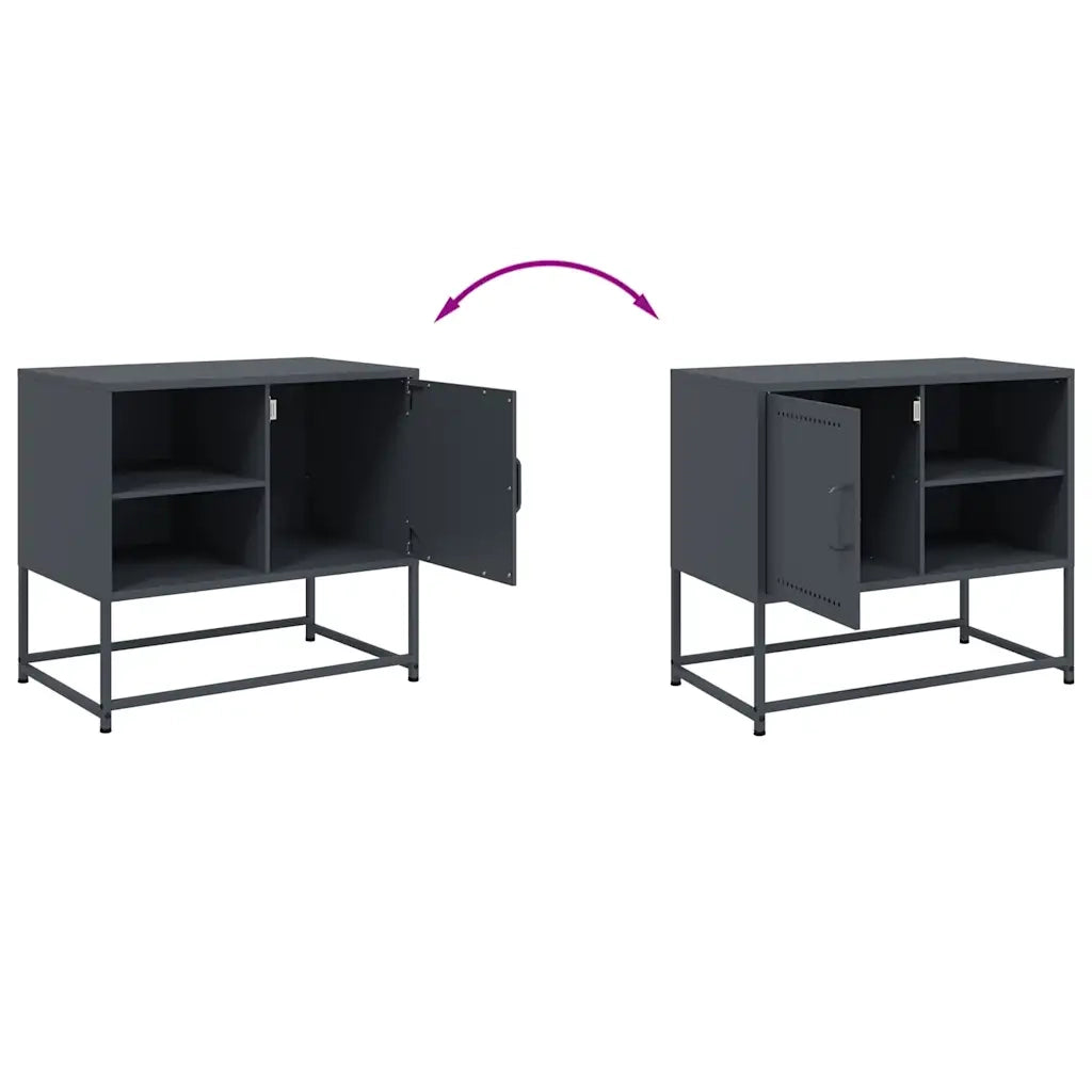 Mobile TV Antracite 68x39x60,5 cm in Acciaio 846520