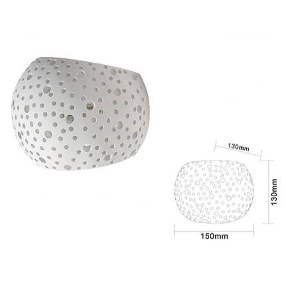 Trade Shop - Applique Da Parete In Gesso Tondo Up E Down Verniciabile Contemporanee G9 Gs-e42 -