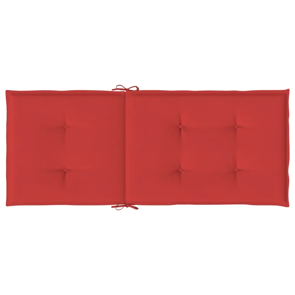 Cuscini per Sedie 4 pz Rossi 120x50x3 cm in Tessuto