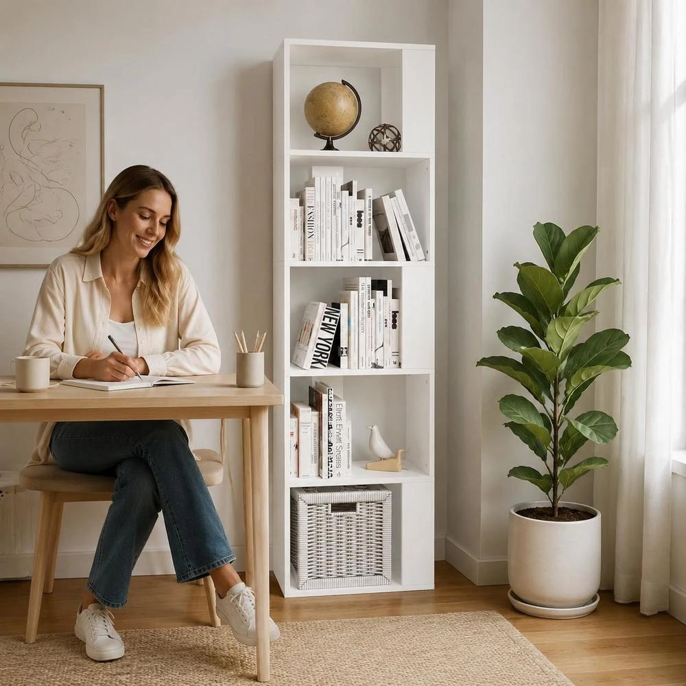 Bookshelf/room Divider, White, 45x24x159 Cm, Engineered Wood
