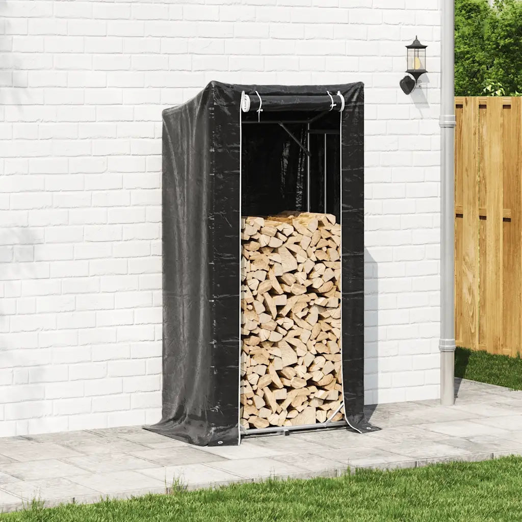 vidaXL Rastrelliera per Legna con Copertura Antipioggia 100x60x200 cm