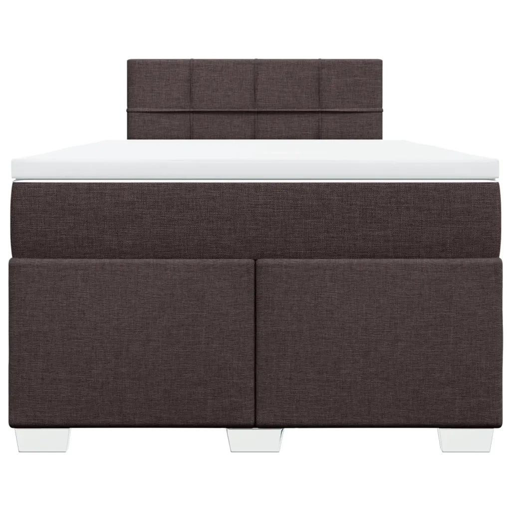 Giroletto a Molle con Materasso Marrone Scuro 120x200cm Tessuto 3285858