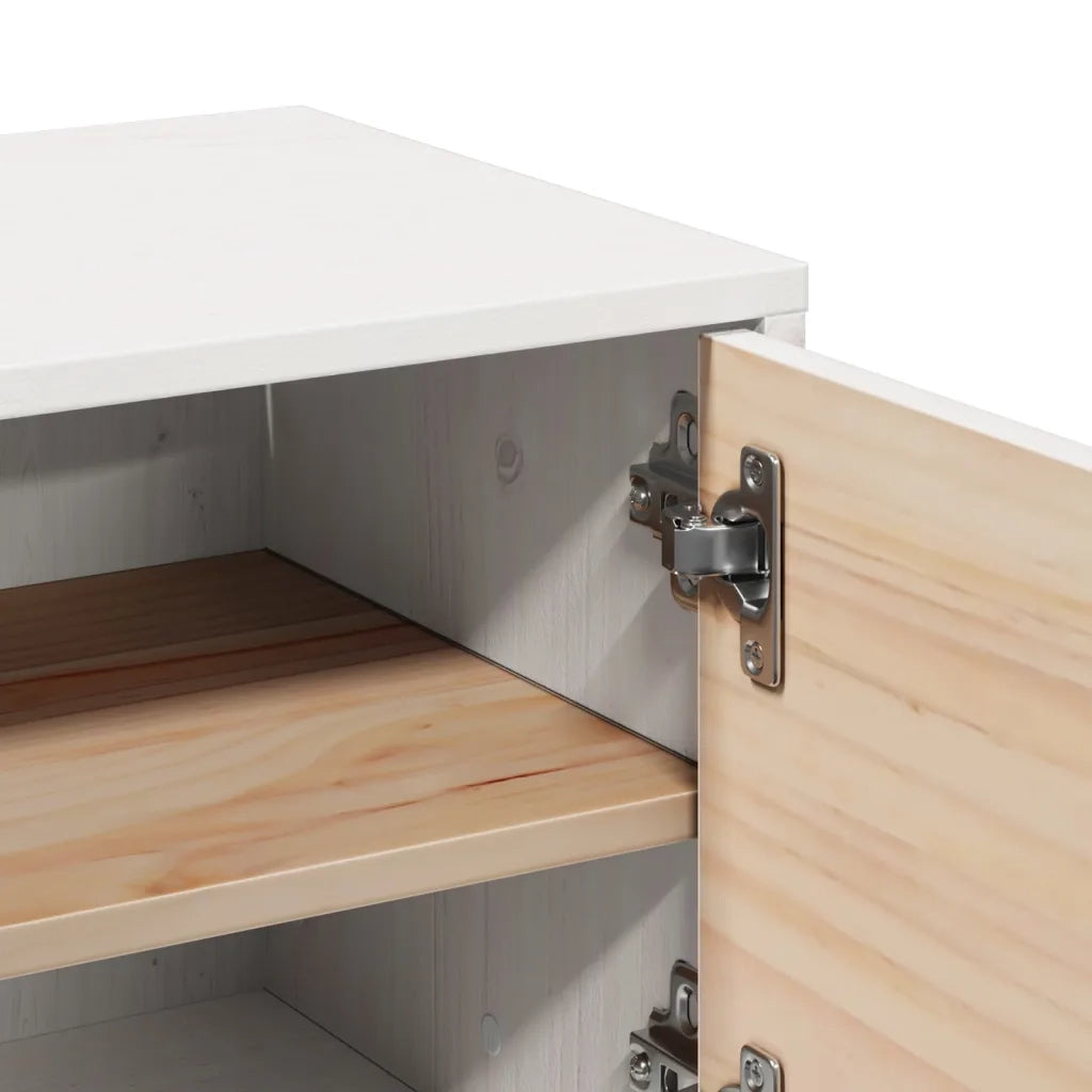 Pensile Bianco 31,5x30x30 cm in Legno Massello di Pino cod mxl 32839