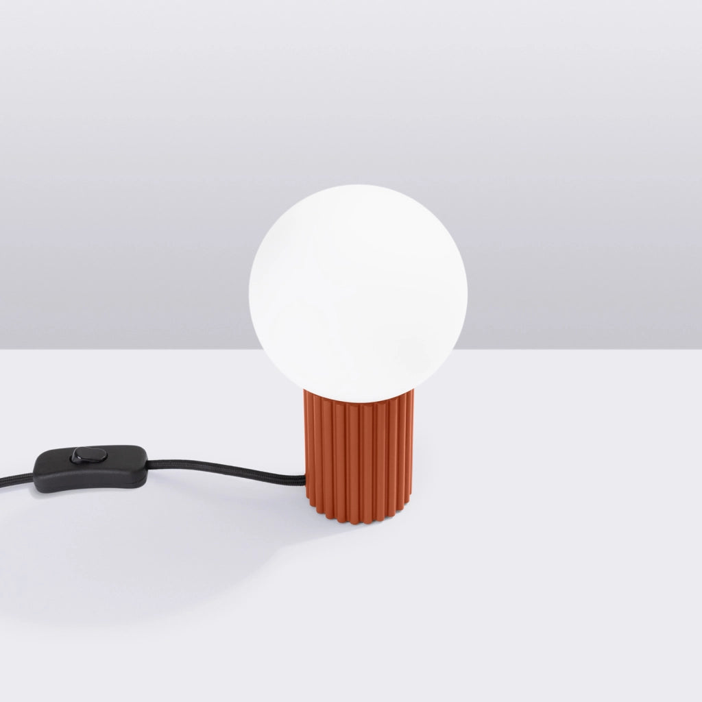 Lampada da tavolo SFERA Pure Lume ocra rossa globo G9