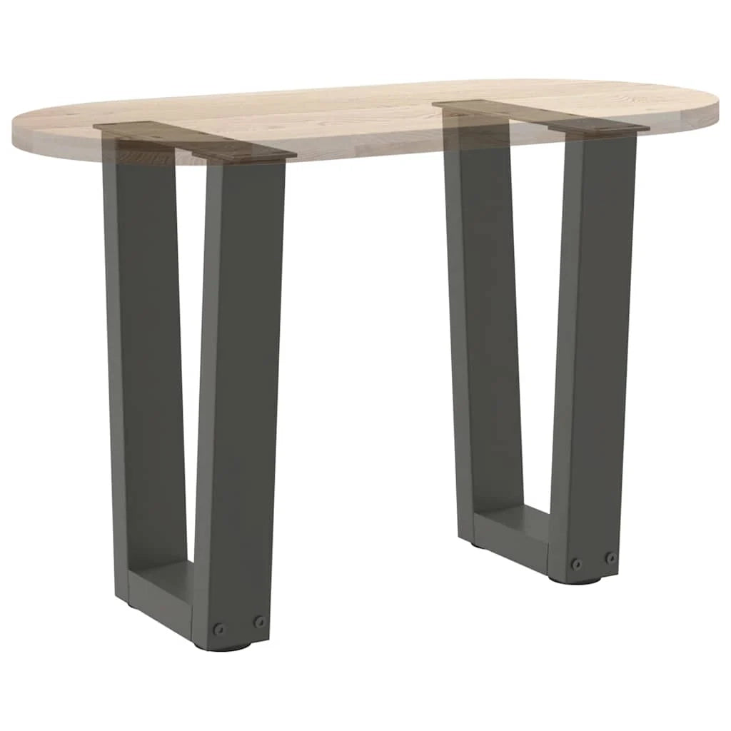 Set di 2 gambe per tavolino da caffè a forma di V 38 x 42-43,3 cm stabilità ottimale design moderno in acciaio antracite 02_0056914