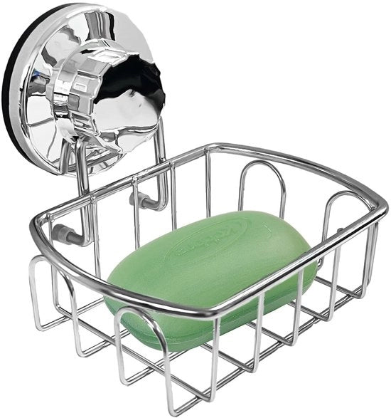 Contenitore di sapone per bagno - Adesivo per superfici piane - 15 x 14 x 8 cm