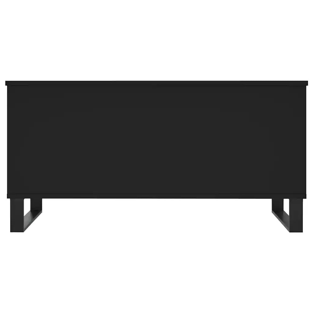 Tavolino da Salotto Nero 90x44,5x45 cm in Legno Multistrato 830981