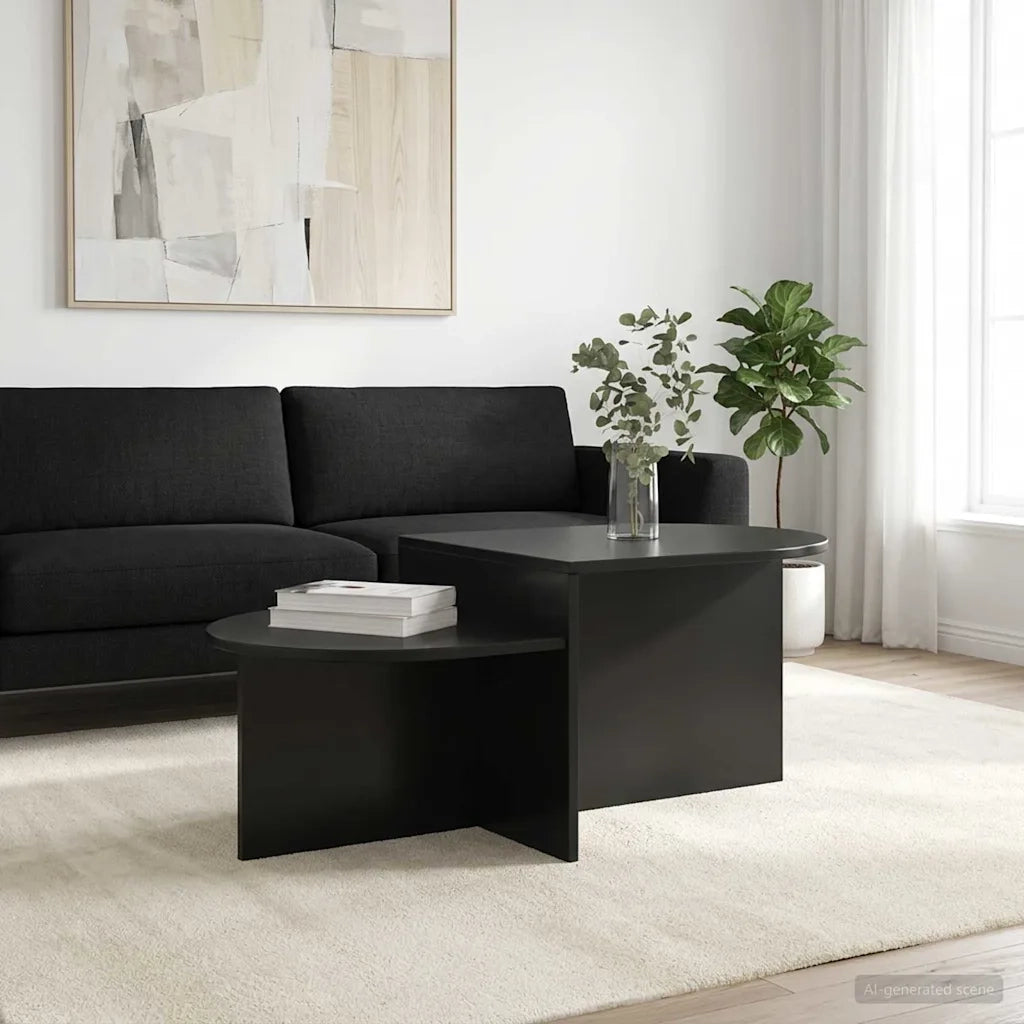Tavolino da salotto Rovere Nero 100 x 50 x 40 cm