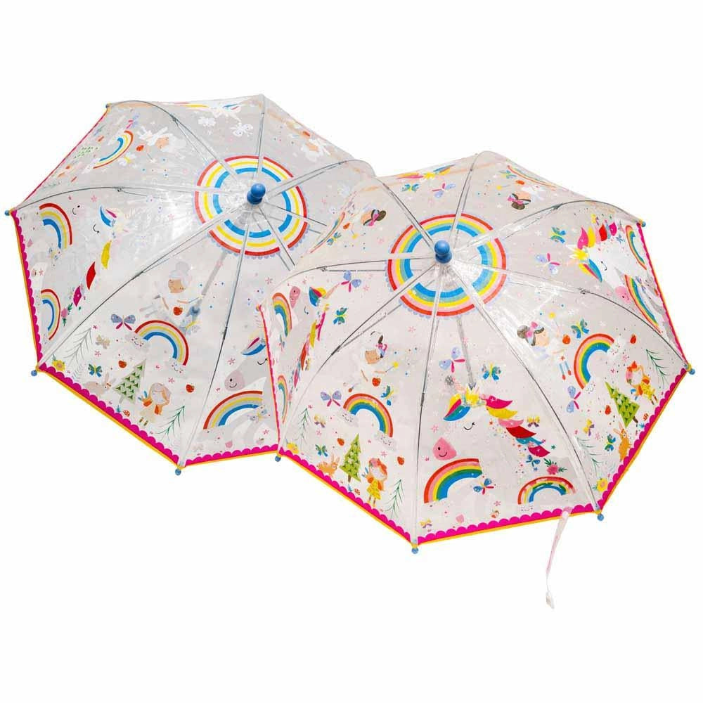 Floss & Rock - Colour Changing Umbrella - Clear Rainbow Fairy