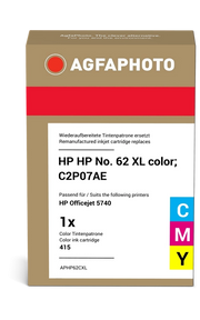 ORIGINAL Agfa Photo Cartuccia d'inchiostro differenti colori APHP62CXL ~415 Seiten 11,5ml Agfa Photo C2P07AE (62 XL)