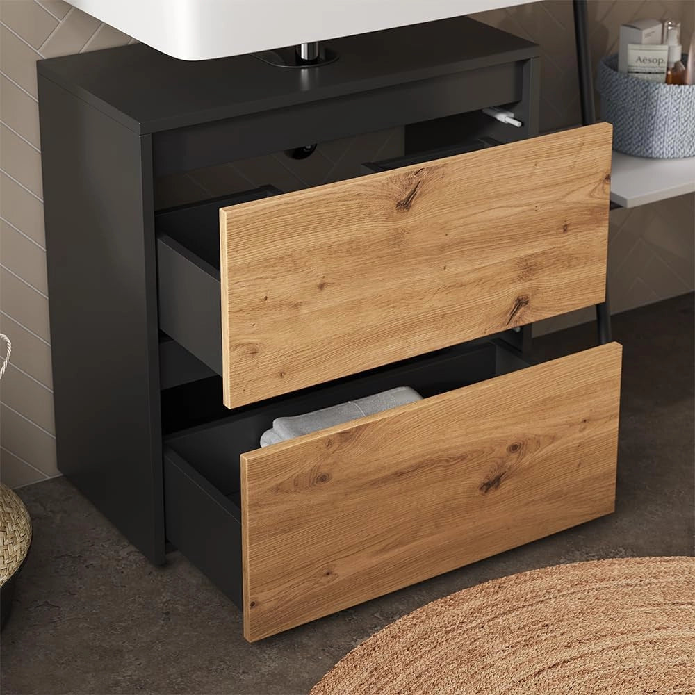 Set di mobili da bagno Majest, Antracite/Artisan, 2 parti