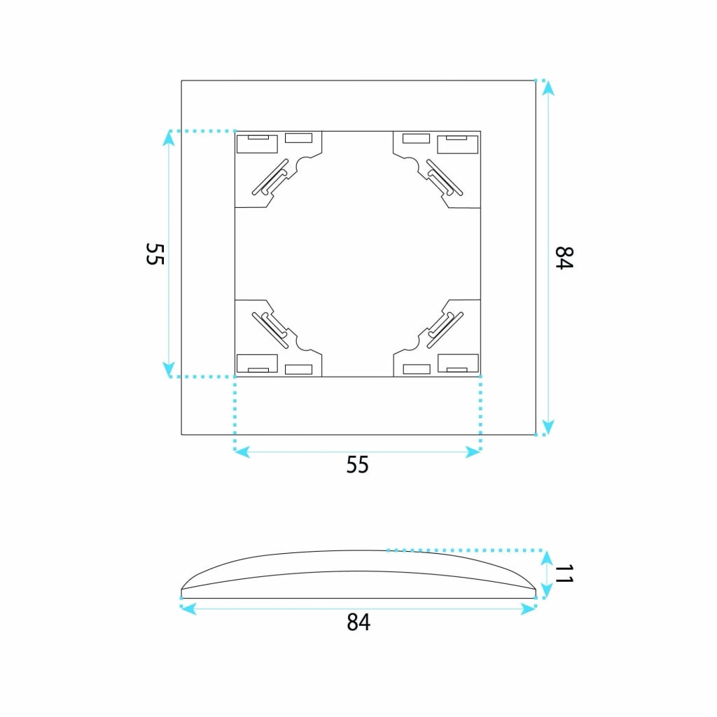 Placca Singola Per Prese Oste Jnh013-1f Grey