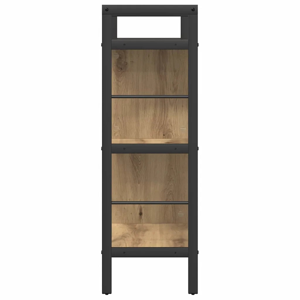 Libreria-Scaffale per Libri-Mobile di Stoccaggio Rovere artigianale 75 x 30 x 91 cm Legno multistrato