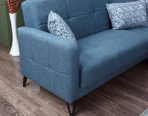 Apo, Divano Letto con Penisola Contenitore, 234x302 cm Nero