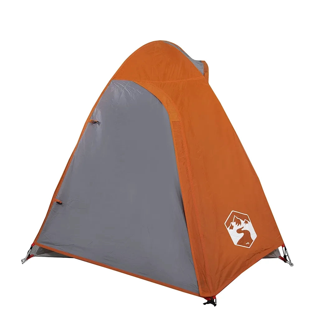 Tenda da Campeggio a Cupola 2 Persone-Tenda per Escursionismo Arancione Impermeabile 414071