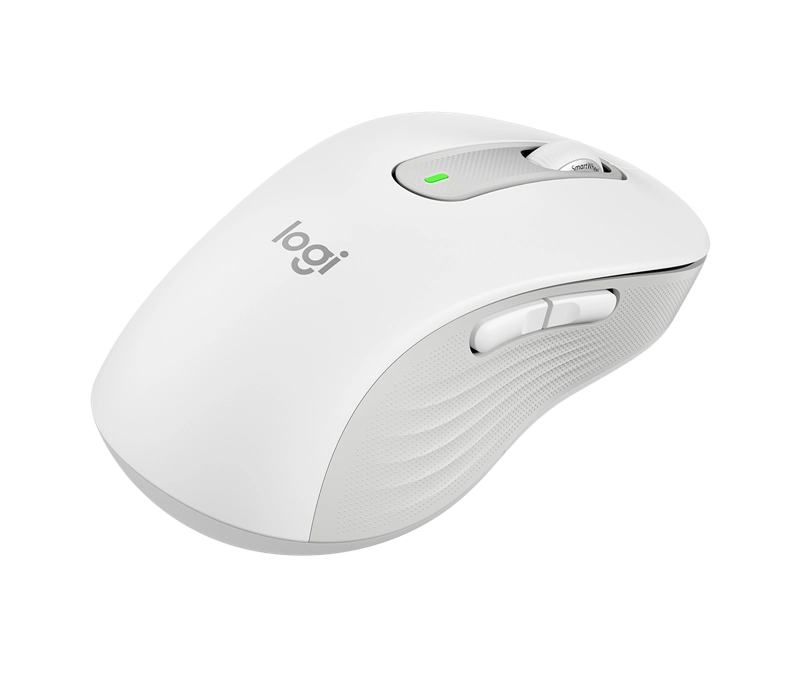 ORIGINAL Logitech Accessori per computer Bianco 910-006240 Signature M650 Maus Logitech Signature M650 L Left Mouse Wireless - Per Mano Sinistra di Grandi Dimensioni, Batteria da 2 Anni, Clic Silenziosi, Tasti Laterali Personalizzabili, Bluetooth, Compat
