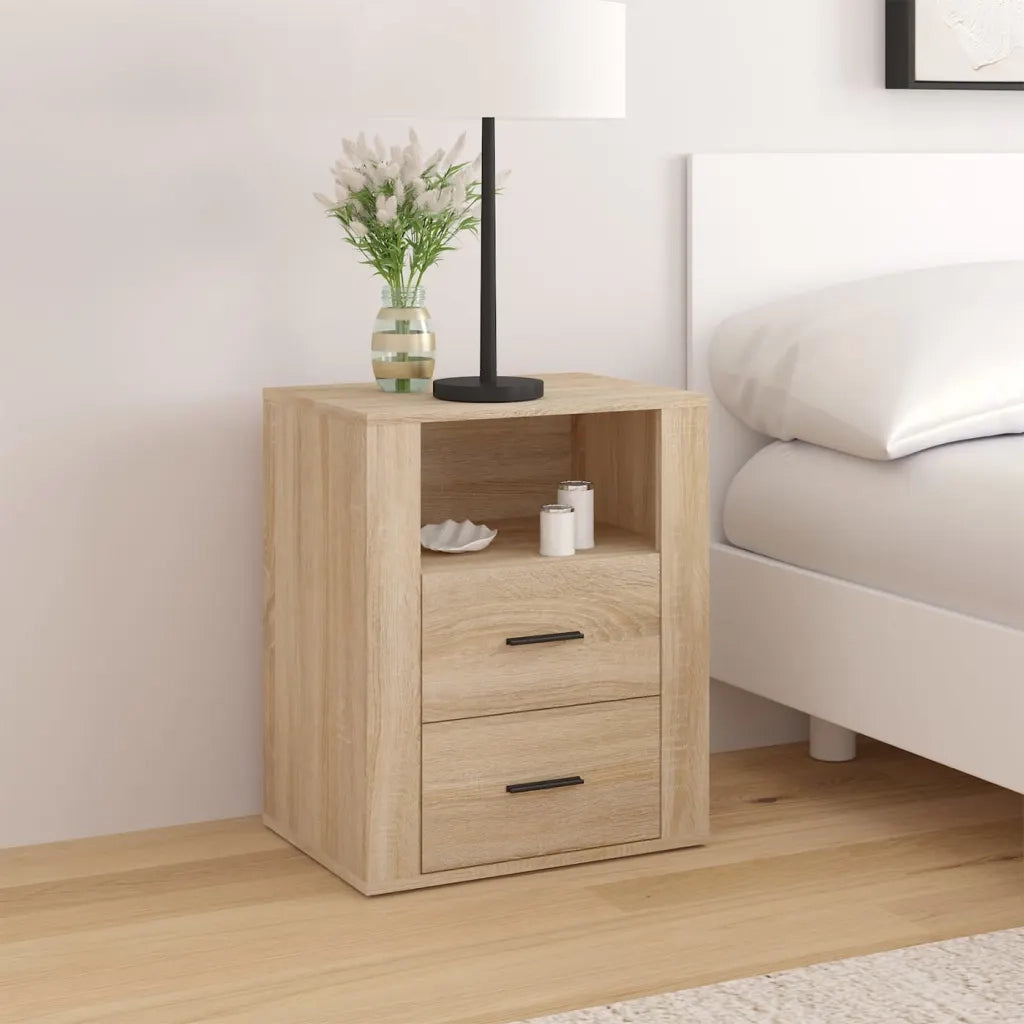 Comodino | Armadio da Notte | Mobiletto da notte Rovere Sonoma 50x36x60 cm in Legno Multistrato