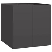 Fioriera | Cassetta per fiori | Vaso Nera 80x80x80 cm in Acciaio