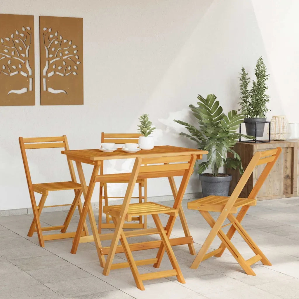 Set bistrot 5 pcs Olio Naturale Legno di Acacia Massello 4105503