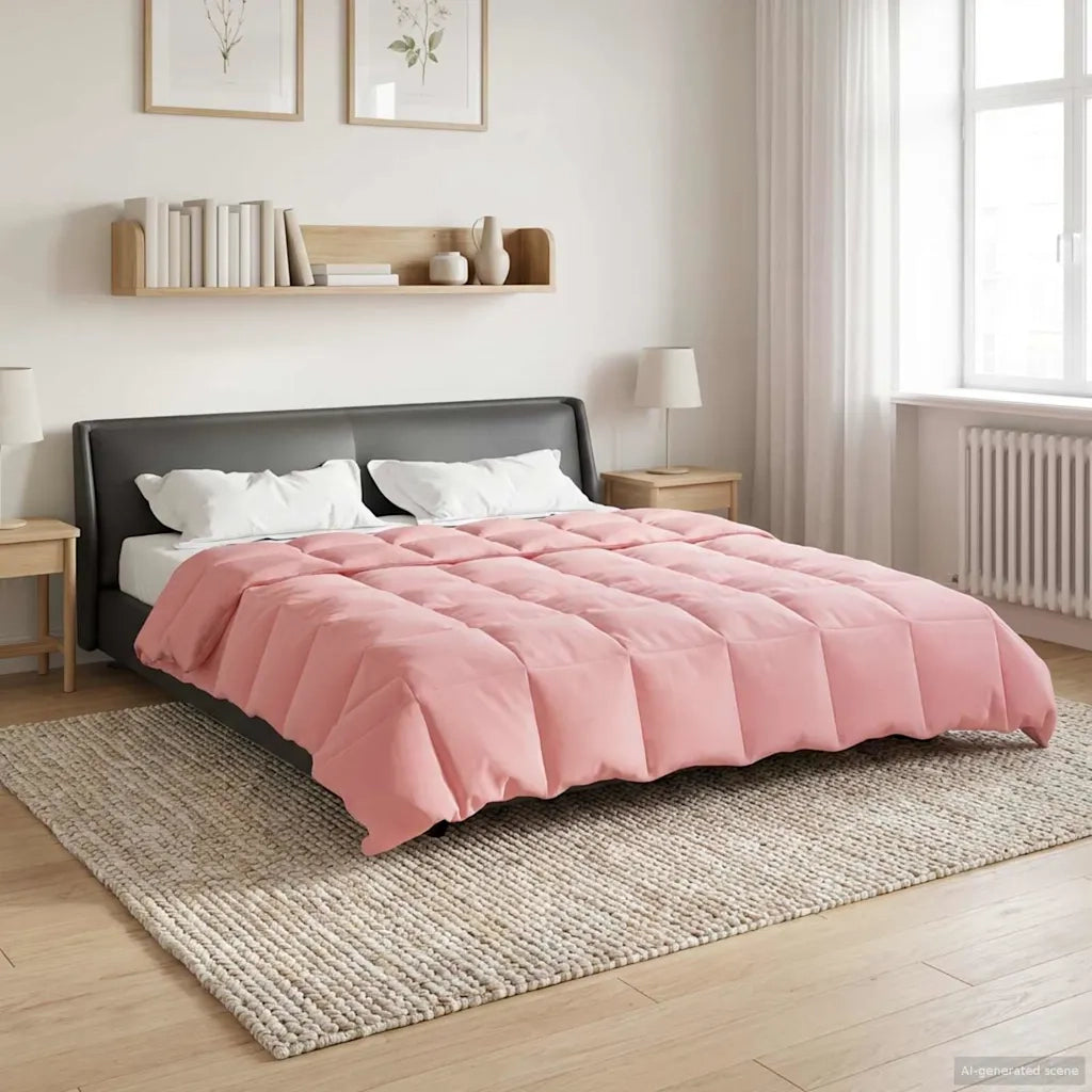 Duvet Estivo Trapuntato Rosa 220 x 240 cm Microfibra 42025950