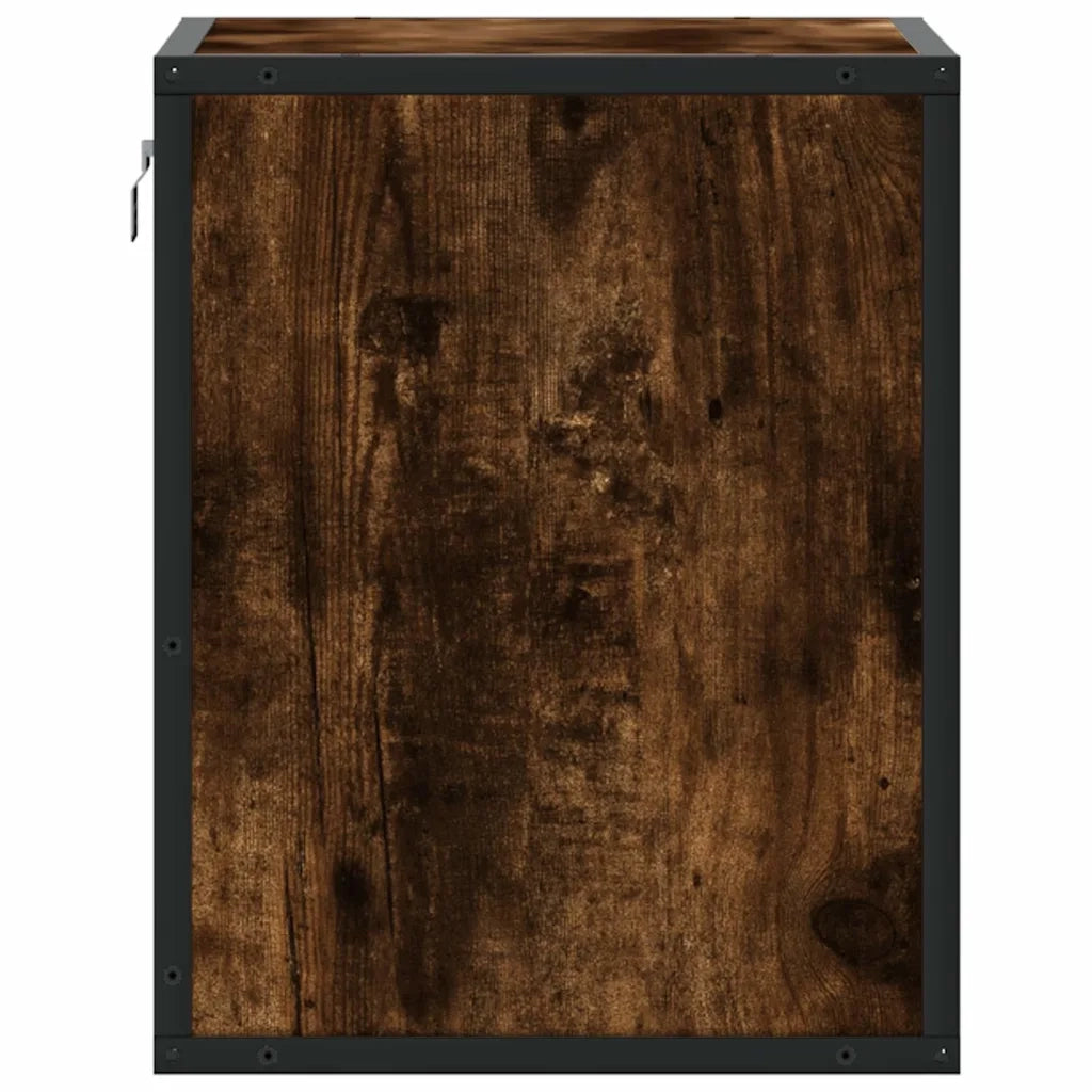 Comodino a Muro-Tavolino da notte sospeso Rovere Fumo 40x31x39,5 cm 304202