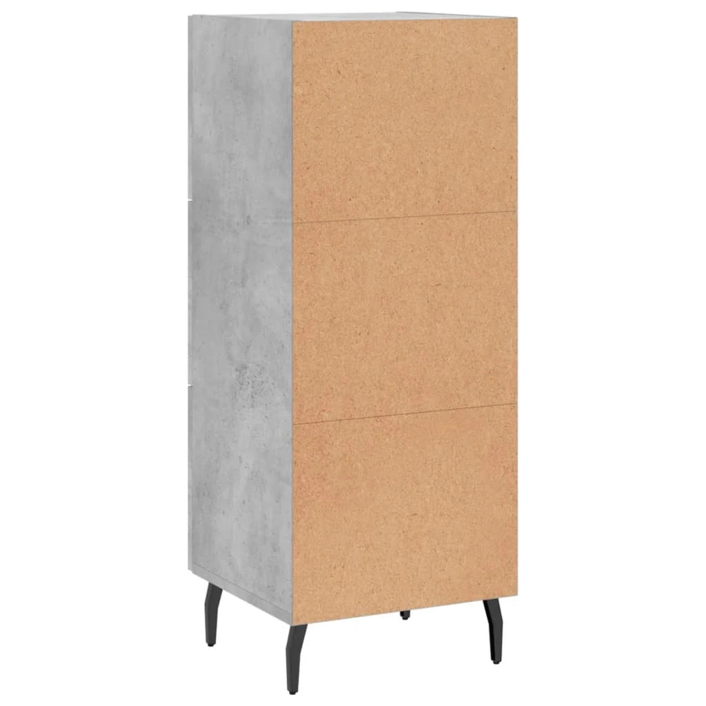 Buffet credenza cassettiera armadio mobile contenitore organizer per cucina soggiorno salotto 34,5 x 34 x 90 cm legno ingegnerizzato grigio 02_0031882