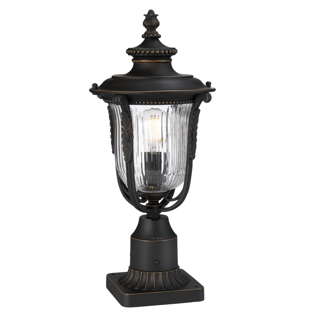 Lampada esterno piedistallo marrone E27 60W Luverne Kichler