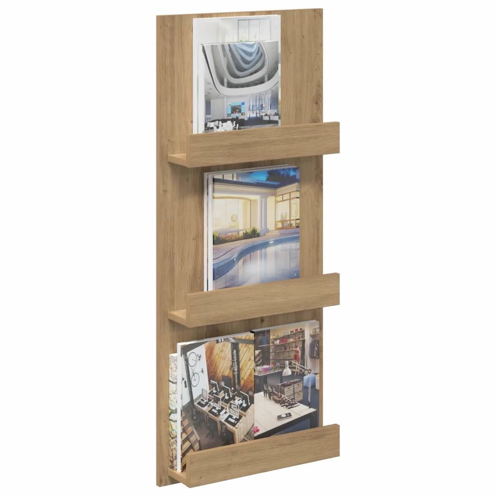 Scaffale per riviste Rovere artigianale 43 x 11 x 102 cm 899518