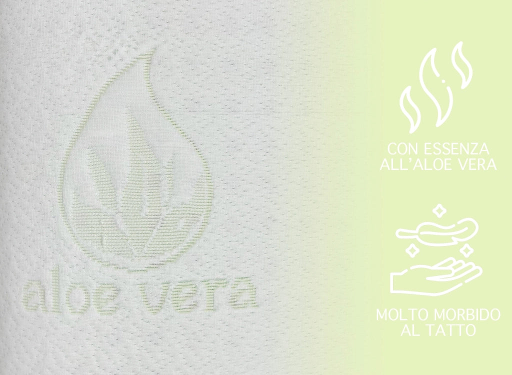 Guanciale Anatomico Aloe Vera Memo Cuscino Letto Saponetta Traspirante Memory Foam Anallergico Prodotto Italiano - Aloe - 1 Cuscino