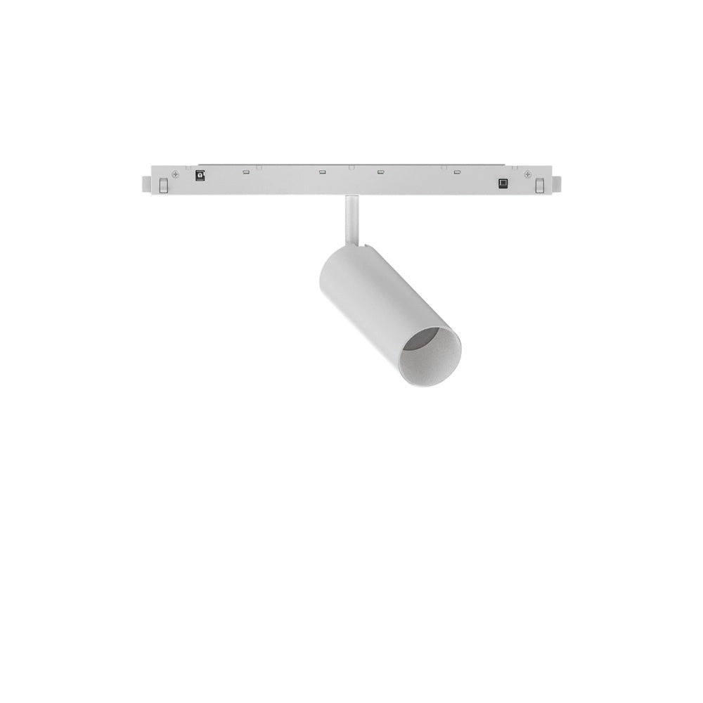 Faretto Binario Singolo Ego Alluminio Bianco 1 Luce 12W 3000K Luce Calda 1-10V