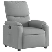 Poltrona | Sedia Relax Reclinabile in Tessuto Grigio Chiaro