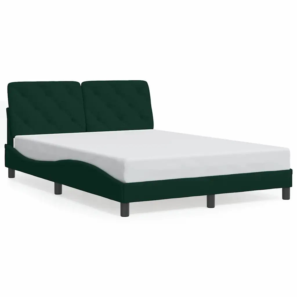 Giroletto senza Materasso Verde Scuro 140x190 cm in Velluto 3207920
