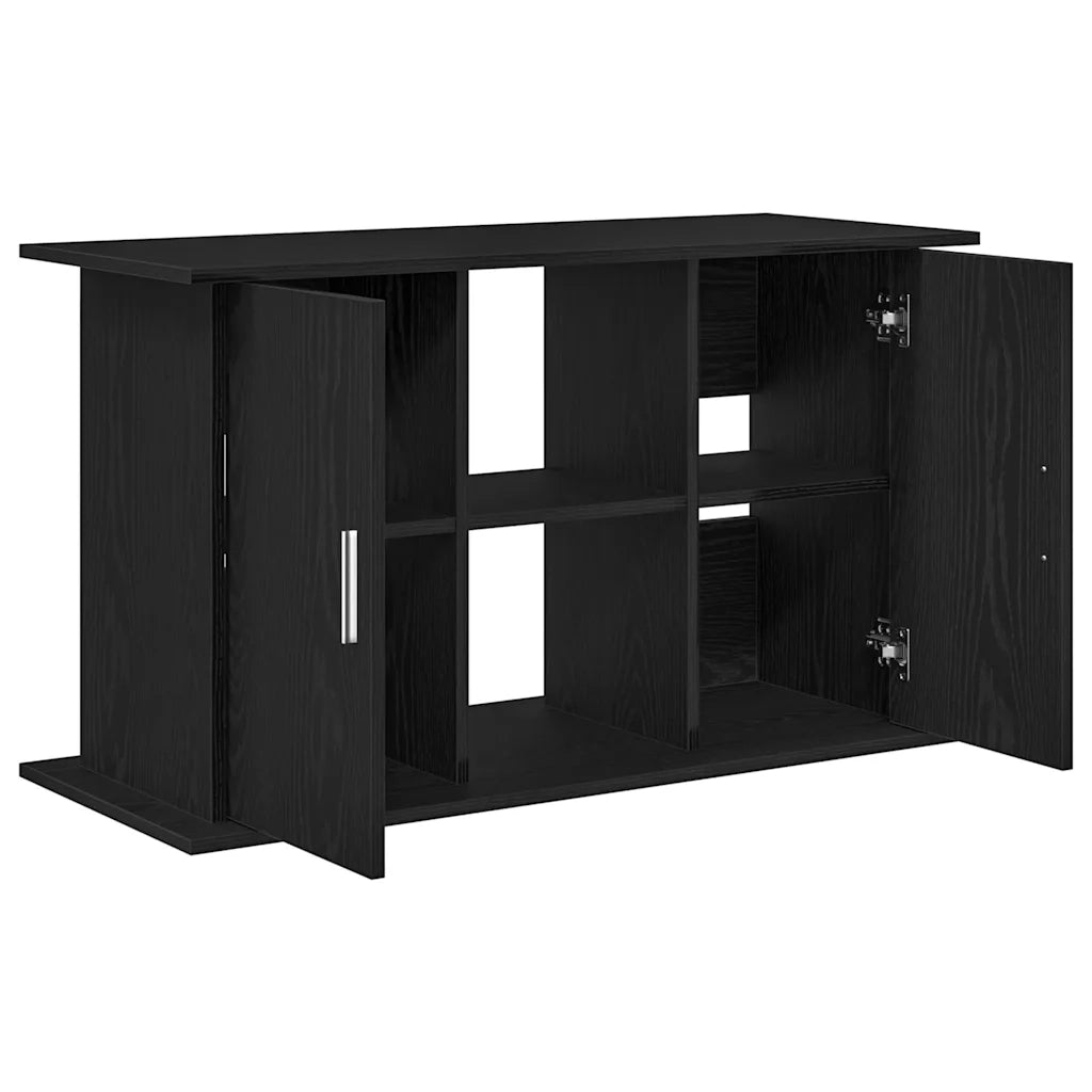 Supporto per acquario in rovere nero 101x41x58 cm in legno ingegnerizzato 862153
