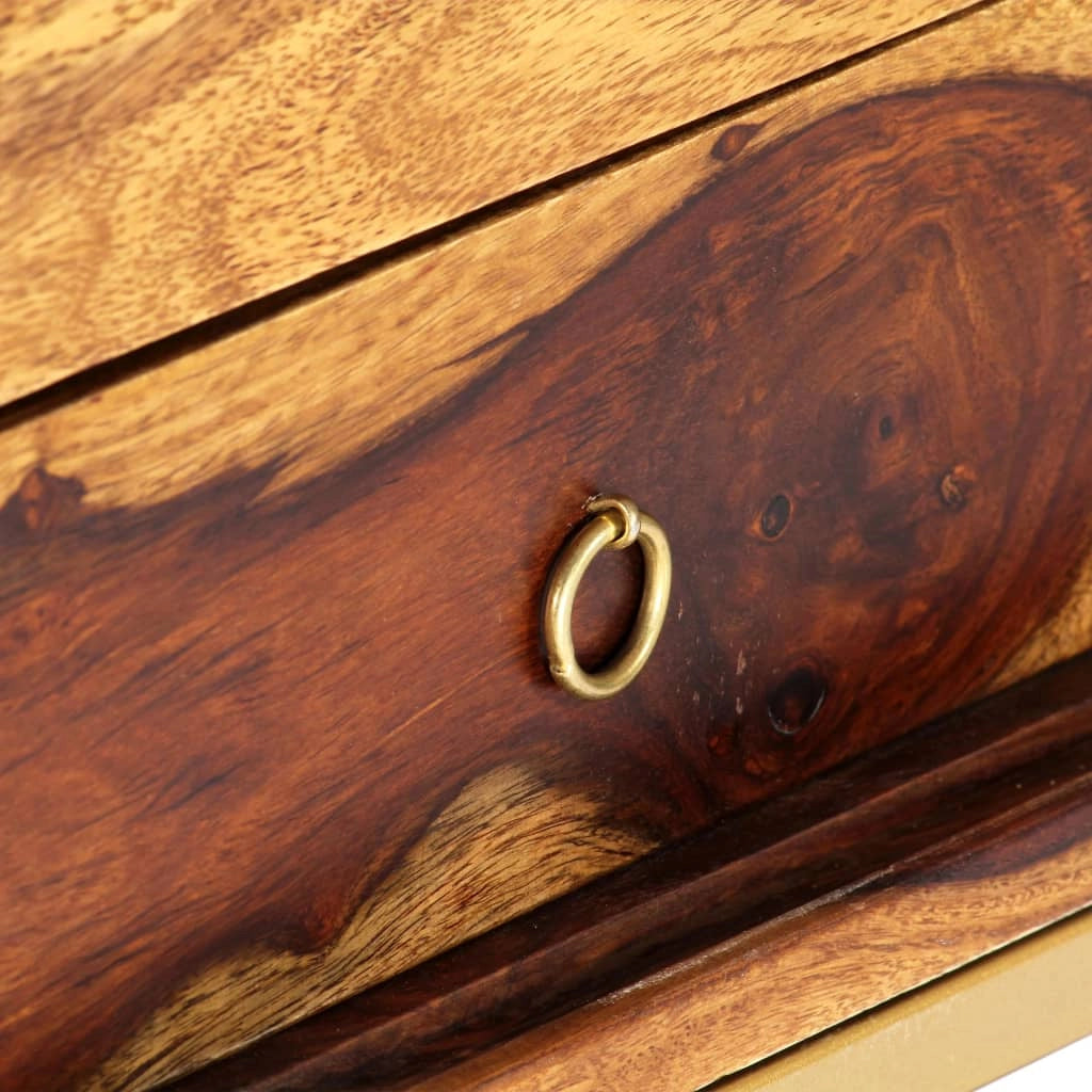 Mobile porta TV multimediale mensola per TV credenza per TV per sala da pranzo soggiorno camera da letto 140 x 30 x 45 cm legno massello di sheesham marrone 02_0025914