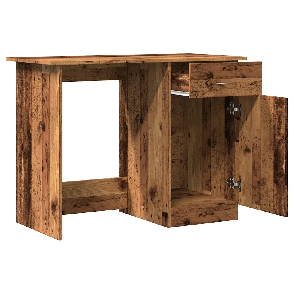 Scrivania Legno Antico 100x50x76 cm in Legno Multistrato