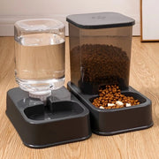 Set di ciotola e dispensatore di acqua per animali domestici, intelligente dosaggio di cibo, senza batterie.
