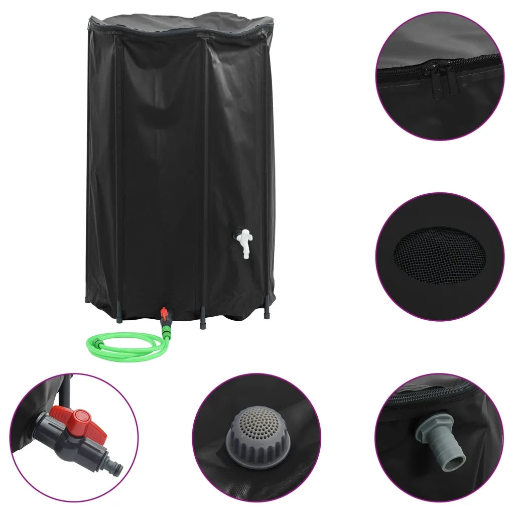 Serbatoio Acqua con Rubinetto Pieghevole 1000 L in PVC CFW2239467
