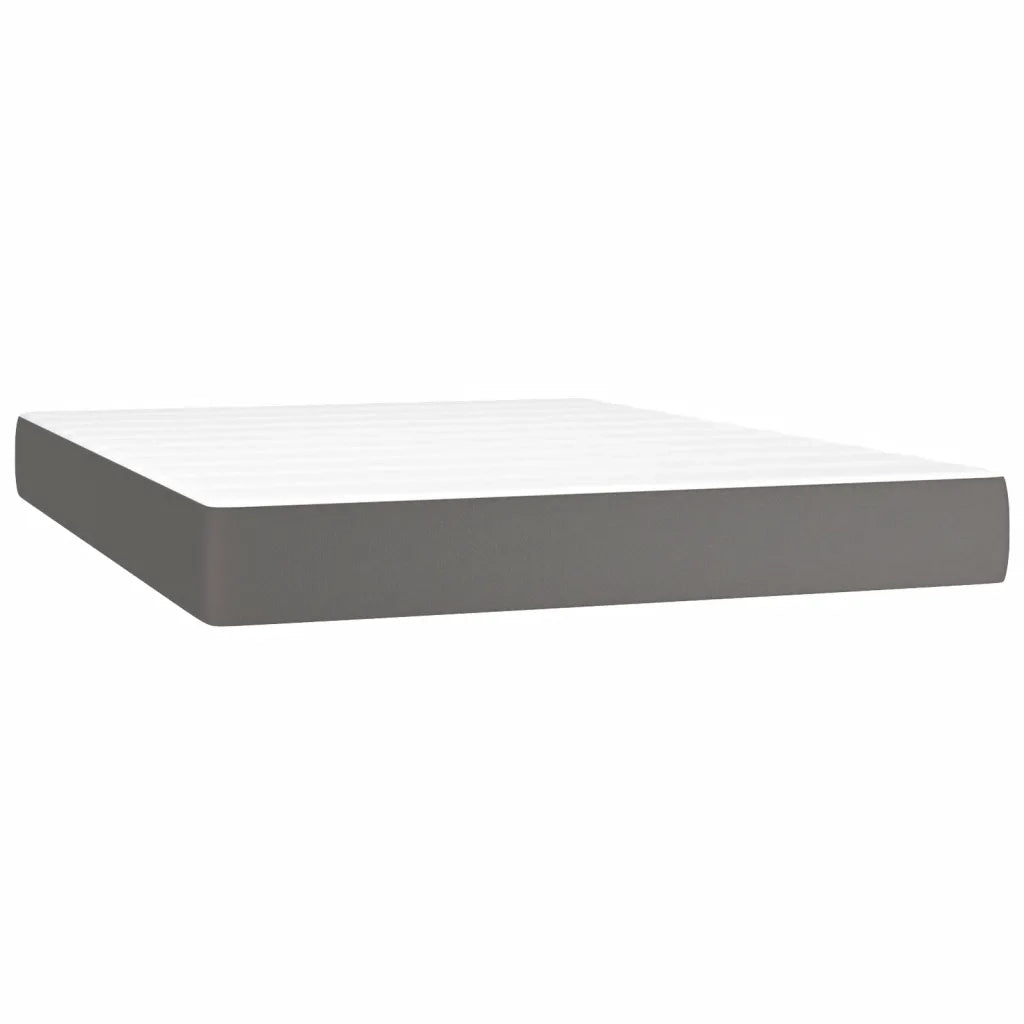 Materasso a Molle Insacchettate Rigidità Media Grigio 140x200x20 cm in Similpelle 347806