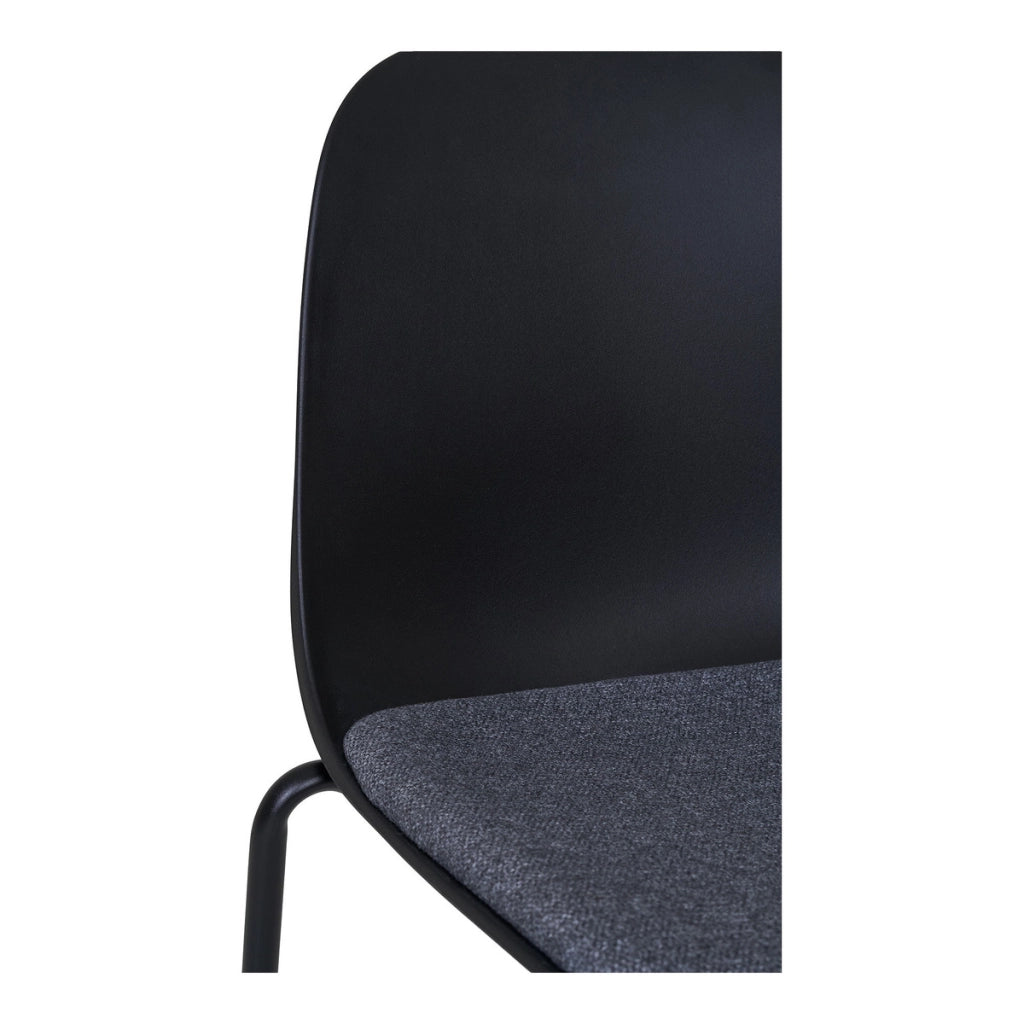 Set di 2 Sedie Madalena, Nero, Plastica, 53x50x85 cm