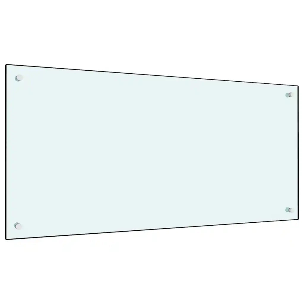 Schienale da cucina 2 pcs Bianco 100 x 50 cm vetro temperato 3415423