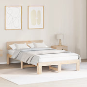 Struttura Letto con Testiera 140x190 cm Legno Massello di Pino