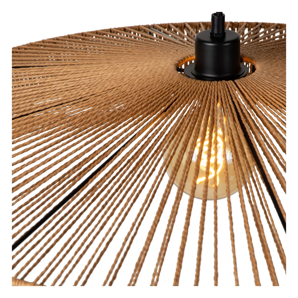Lampada a sospensione boho in carta Ø70 Yunkai E27 Lucide