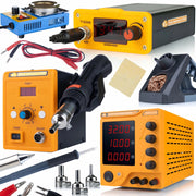 Set di Strumenti Elettronici Rosfix – Alimentatore 32V 10A, Stazione Saldante T12, Hot-Air 858D, Tygiel 160W