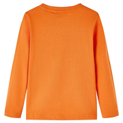 Maglietta per Bambini a Maniche Lunghe Arancione Scuro 116 13116