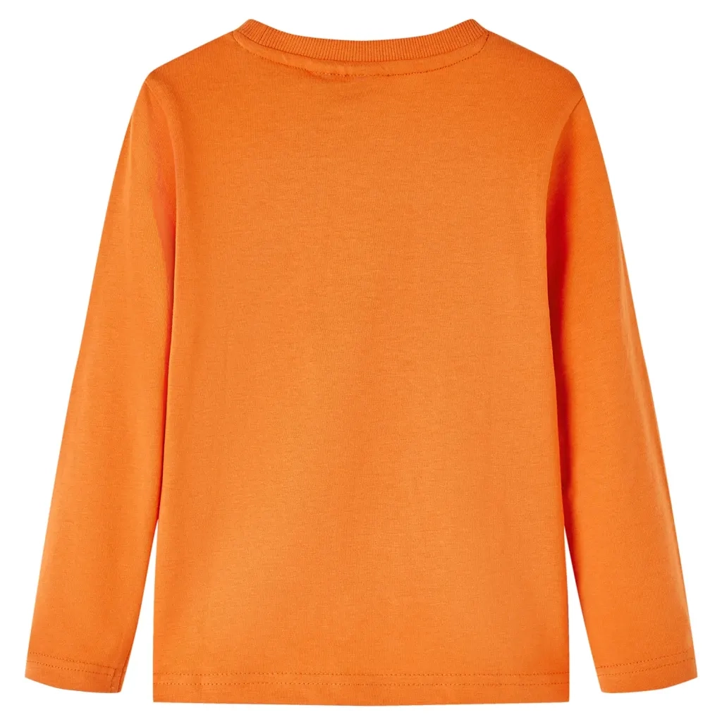 Maglietta per Bambini a Maniche Lunghe Arancione Scuro 116 13116