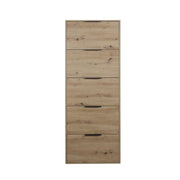 SCARPIERA 5 RIBALTE SLIM CM. 65X15X174 H ROVERE A.- 1,0 pz