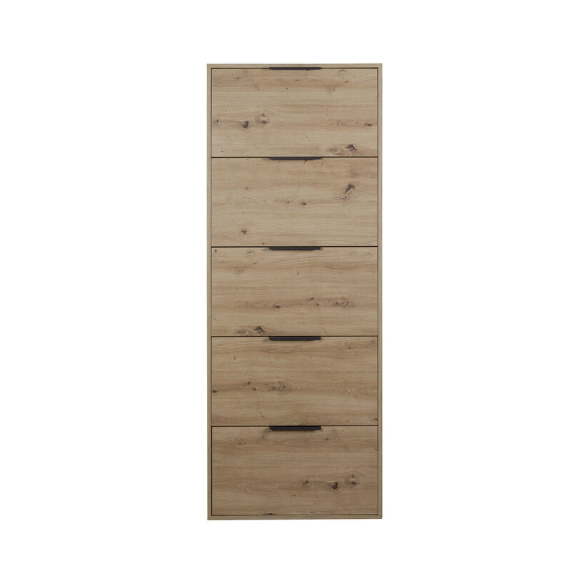 SCARPIERA 5 RIBALTE SLIM CM. 65X15X174 H ROVERE A.- 1,0 pz