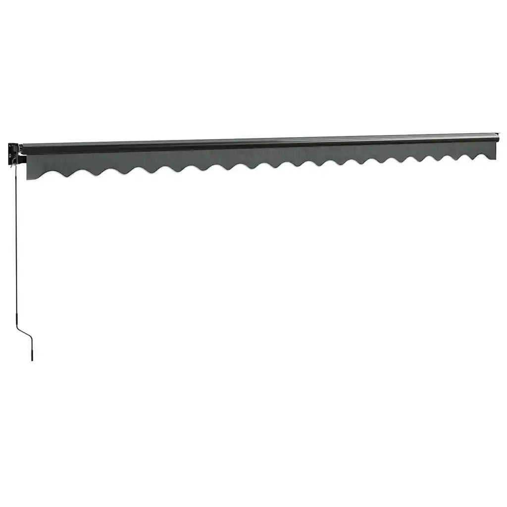 Tenda da Sole Retrattile Antracite 5x3 m in Tessuto e Alluminio 3154465