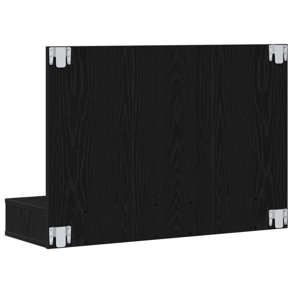 Mobiletto per specchio Rovere Nero 90 x 31,5 x 62 cm 862781