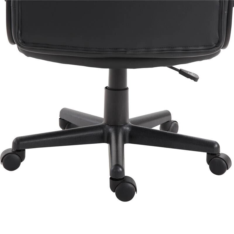 SEDIA UFFICIO ERGONOMICA IMBOTTITA GIREVOLE CON ROTELLE NERO